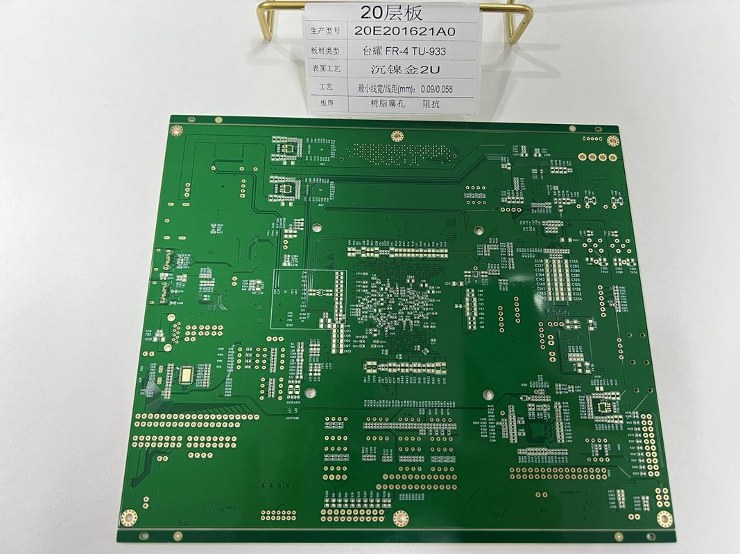 6-32 لایه PCB HDI تولید با 0.25mm BGA و نیمه سوراخ برای سوکت لامپ 20 لایه Tuc TU-933 PCB با سرعت بالا