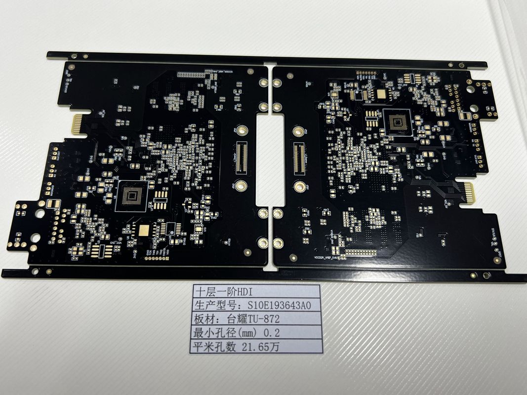 لامپ خاص سوکت PCB تراکم بالا 10 لایه Tuc TU-872 1+N+1 Goldfinger 30U