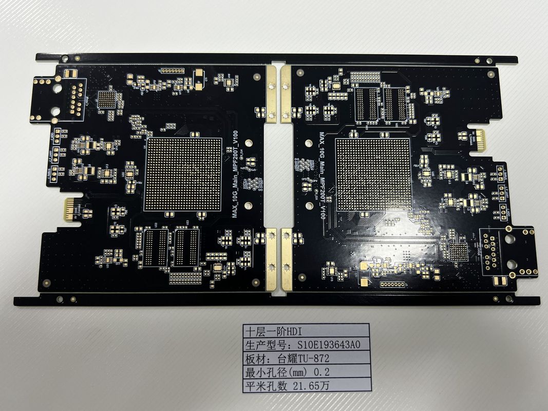 FR4 TU-872 PCB با سرعت بالا 10 لایه 3/3Mil PCB 4L 1 N 1 HDI بوردها ENIG IP4452