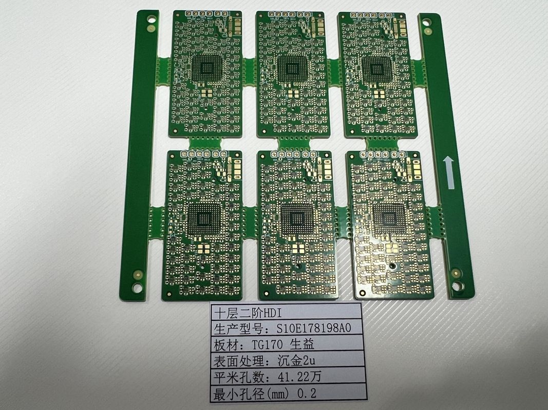 صفحه مدار HDI OEM 10 لایه 2 + N + 2 X Ray آزمایش شده Ultra Thin 0.2mm-6.00mm
