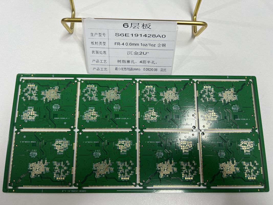 هیئت مدیره PCB HDI دوامدار 6-32 لایه HDI چهار طرف نیم سوراخ اندازه سوراخ لیزر 0.075Mm