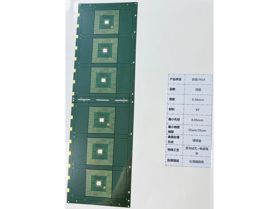 رنگ سبز ENIG سطح پایان Ceramic IC Substrate PCB دو لایه با 0.1mm ردی