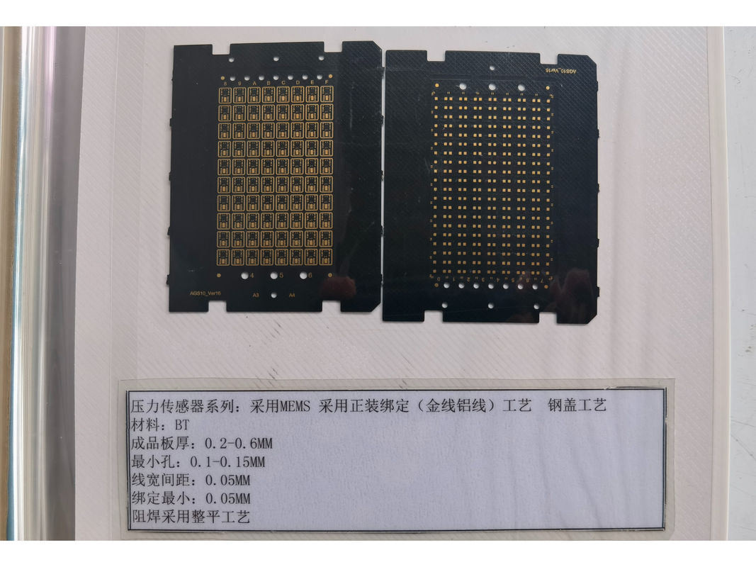 PCB الکترونیک دوامدار با وزن مس 0.2mm 1oz ماسک سولدر سیاه سنسور فشار pcb