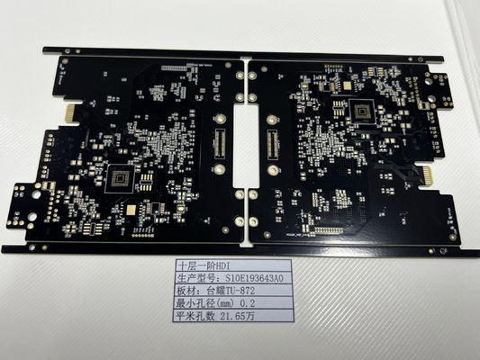 لامپ خاص سوکت PCB تراکم بالا 10 لایه Tuc TU-872 1+N+1 Goldfinger 30U