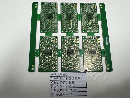 صفحه مدار HDI OEM 10 لایه 2 + N + 2 X Ray آزمایش شده Ultra Thin 0.2mm-6.00mm
