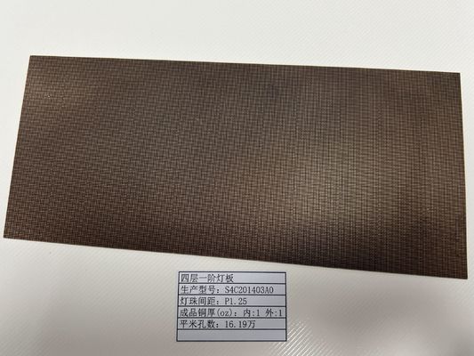 صفحه PCB با تراکم بالا با پشتیبانی سوکت لامپ صفحه نمایش LED HDI نمونه اولیه 4L 1 + N + 1 Quickturn